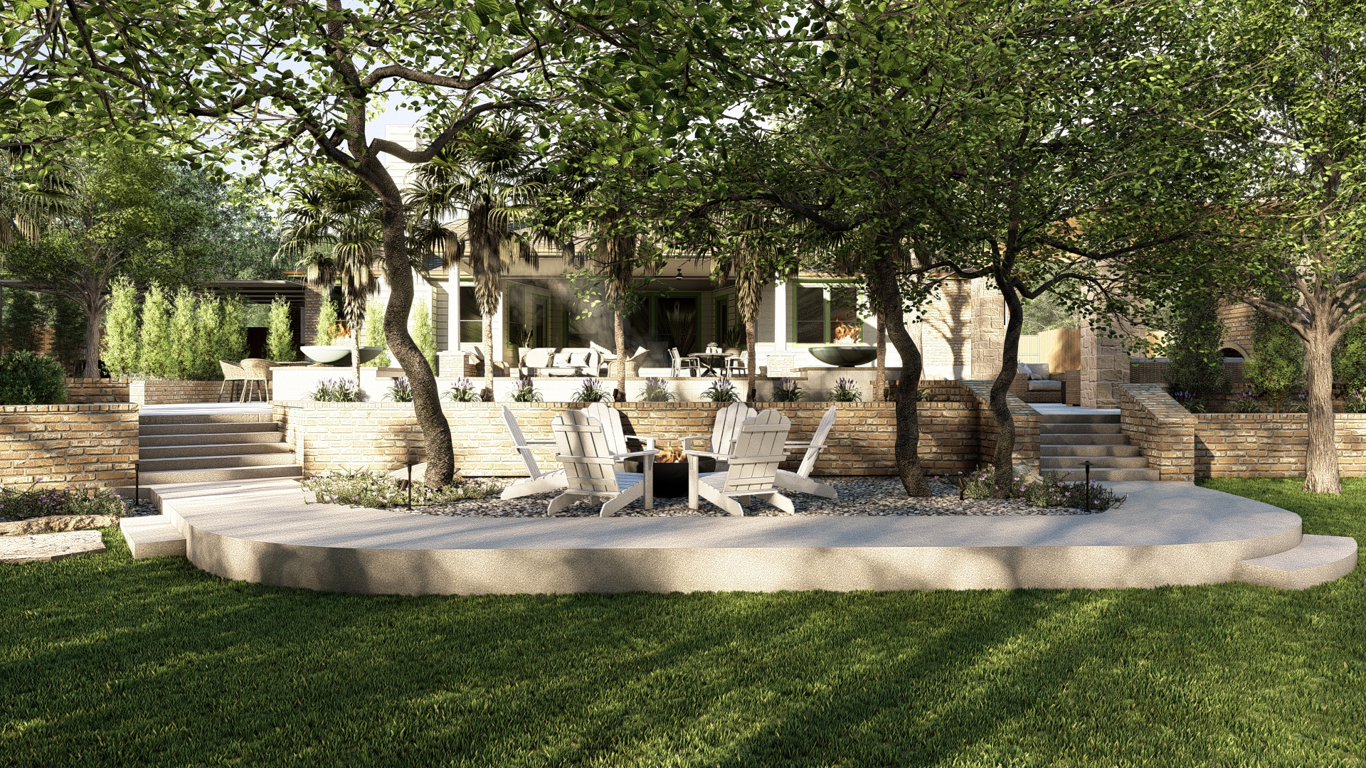 Bird's eye view of complete property design