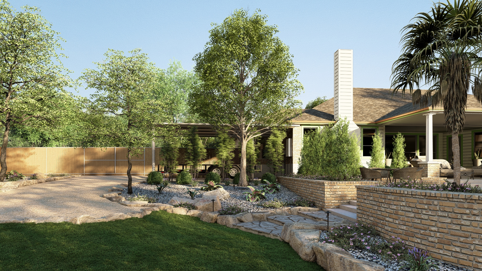 Alamo Heights Garden front yard landscape