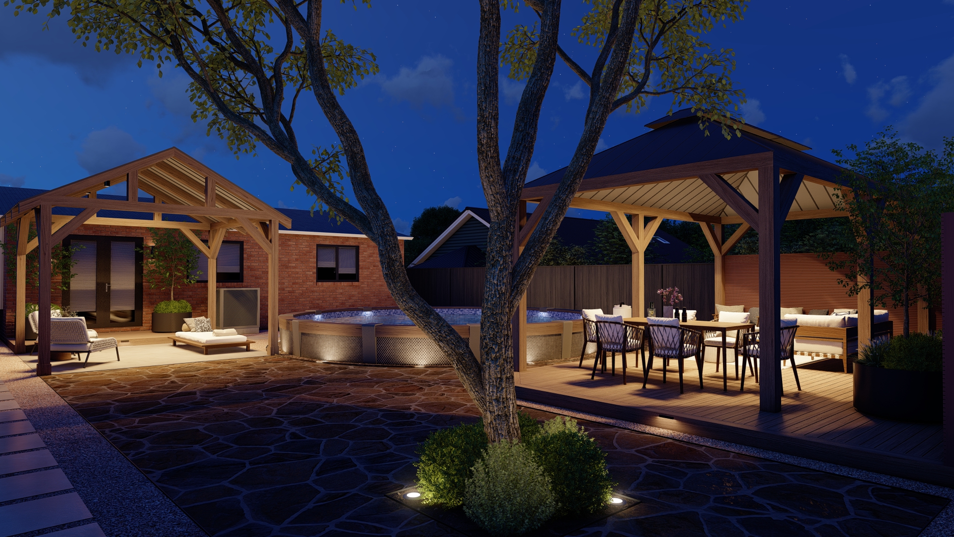 Luxury outdoor living space