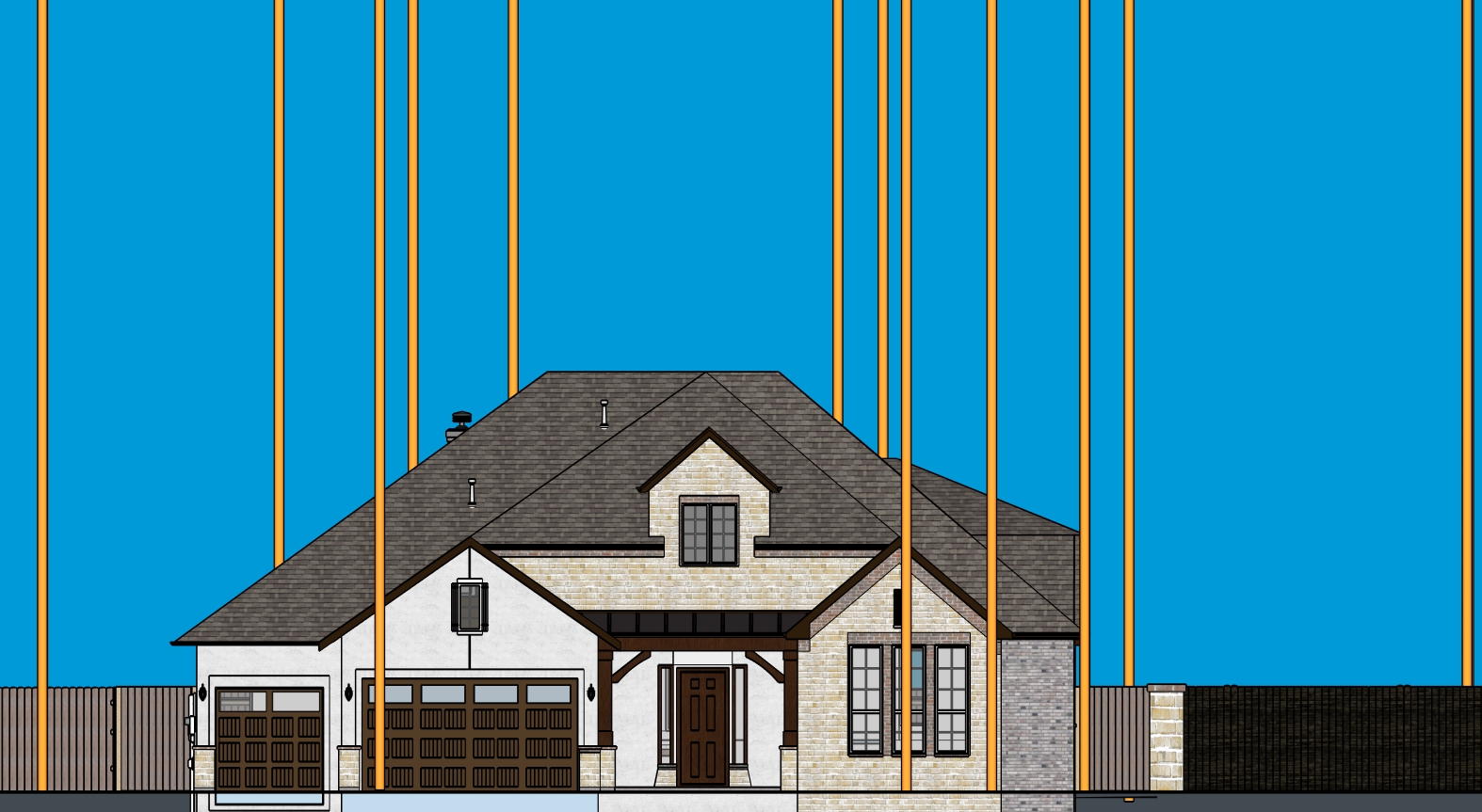 House model front view