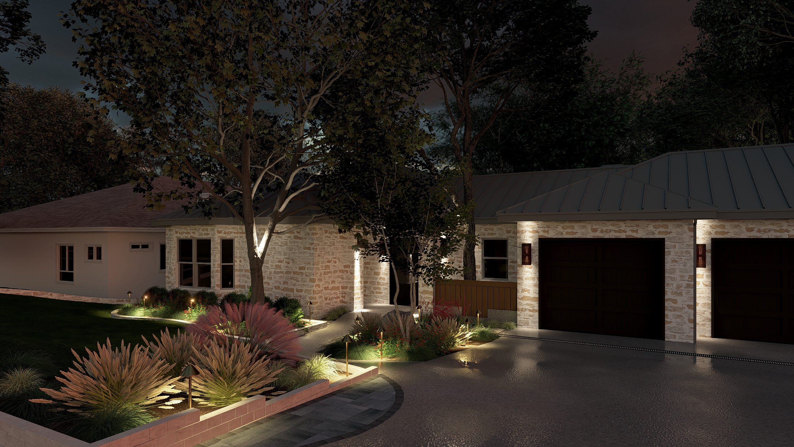 San Antonio Residence - Daytime deck with pergola