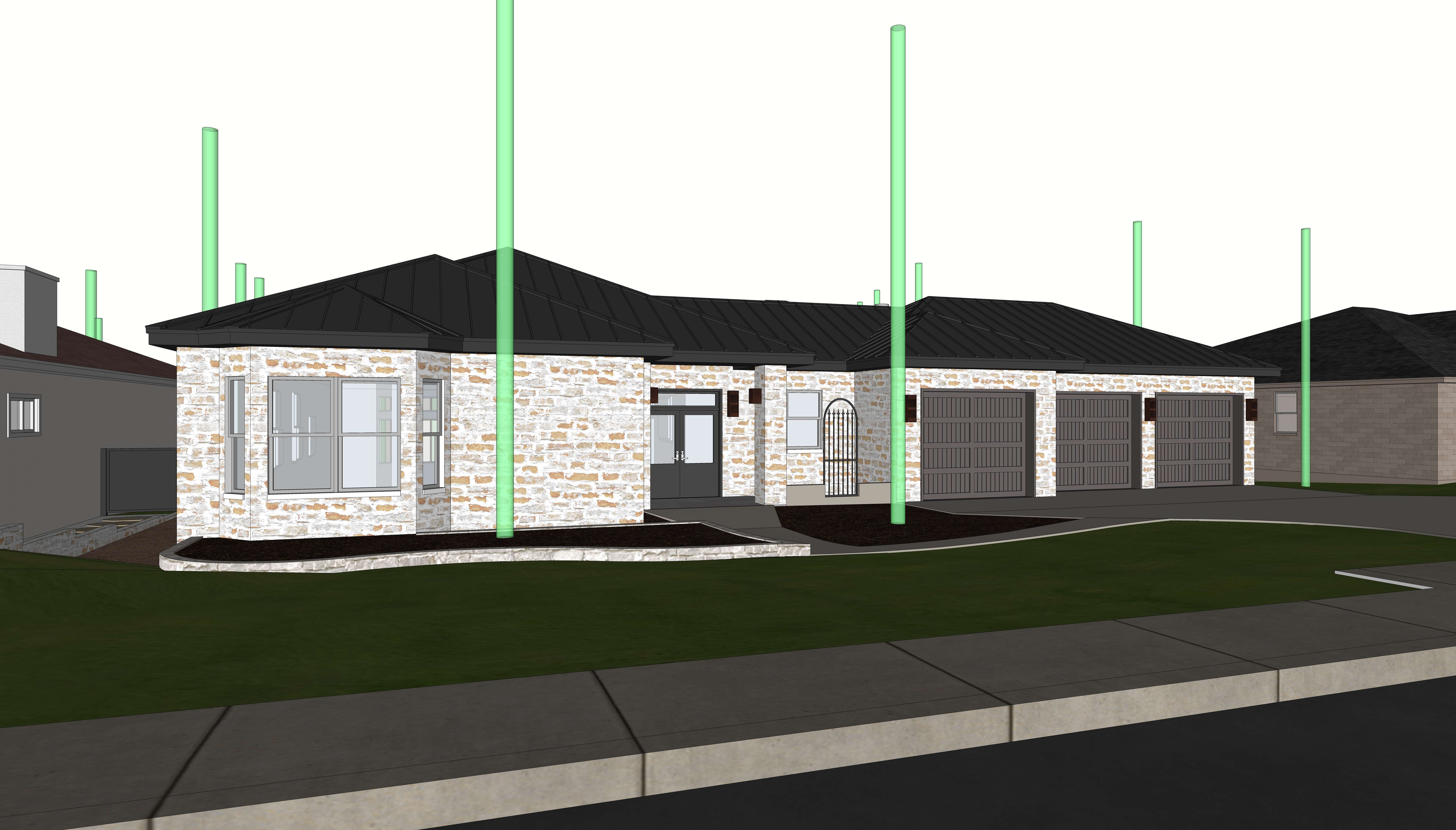 San Antonio residence existing front elevation